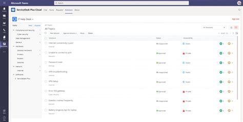 service desk tams|ServiceDesk Plus Cloud for Microsoft Teams.